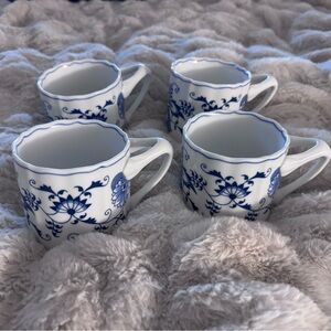 Classic Blue and White Floral Mugs